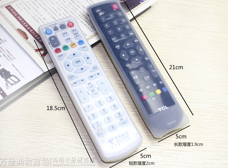 Điều hòa không khí TV điều khiển từ xa đặt nhà trong suốt điều khiển từ xa bảo vệ bìa silicone tay áo không thấm nước bụi che túi lưu trữ