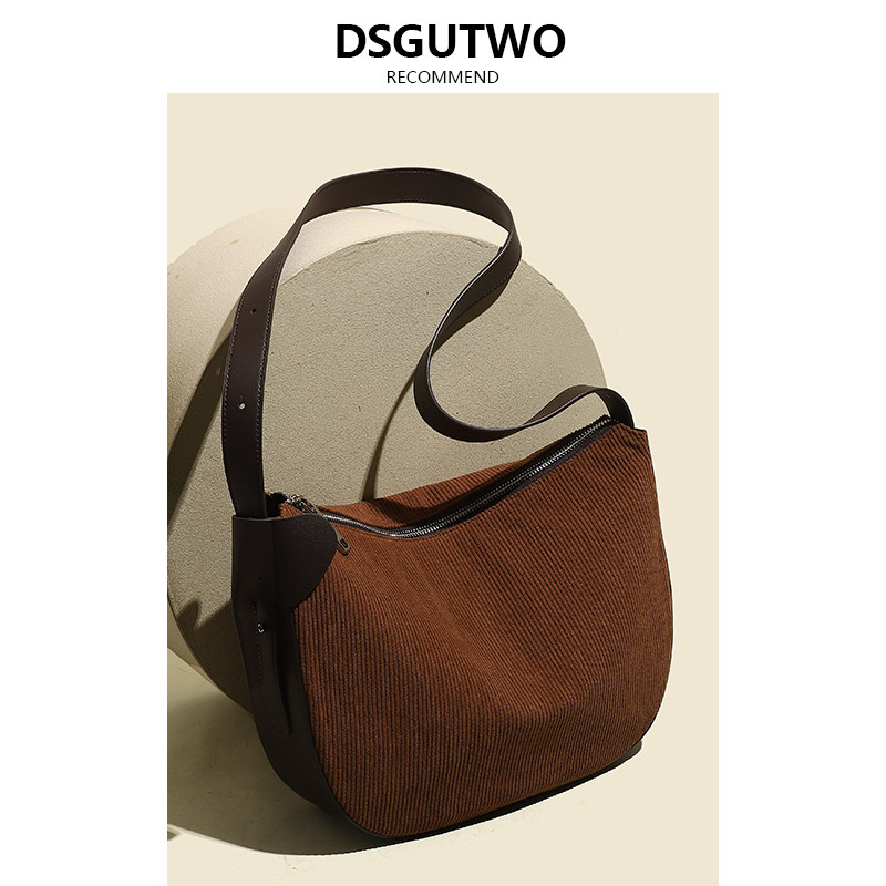 AJ MECICA fashion retro semi-circle dumplings bag inclined satchel leather with frosted leather large capacity pet backpack-Taobao