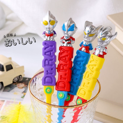 雷治 Ultra, мягкий Ультрамен Тига, детская мультяшная зубная щетка для мальчиков для раннего возраста, 3-6-12 лет