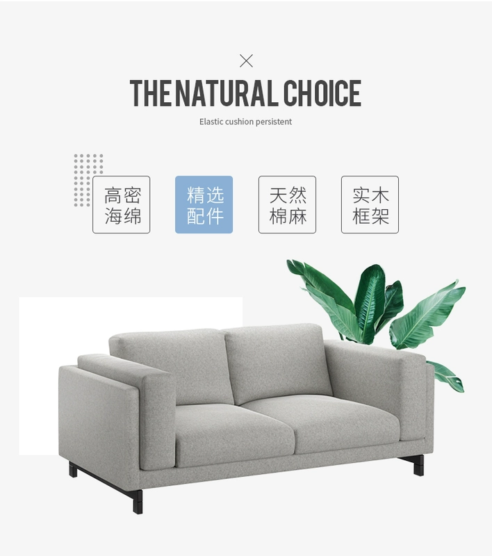Tuyệt vời vải sofa gỗ màu đứng Bắc Âu ba chút nhỏ căn hộ hiện đại phòng khách nhỏ gọn đã sẵn sàng để Connaught vải mủ - Ghế sô pha ghế gấp thành giường