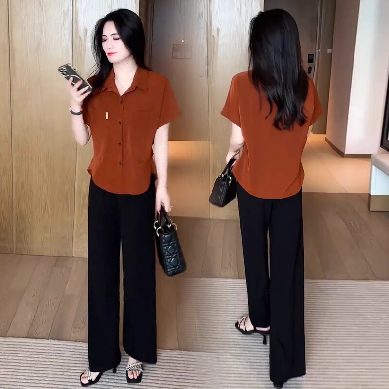 Designed Fashion Shirts for Women, New Summer Style, Slim and Versatile Short-Sleeved Shirts, Casual Tops for Small People