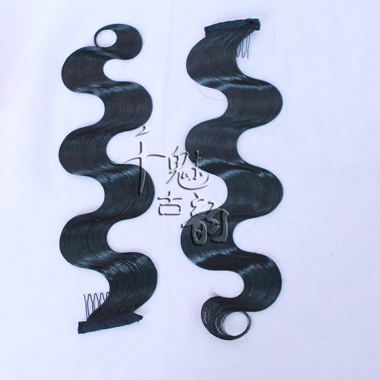 Retro elegant push corrugated ancient dress styling wig Republic Qipao Stereotypes Hard Liu Hai Great Wave Fake Liu Haiflake-Taobao