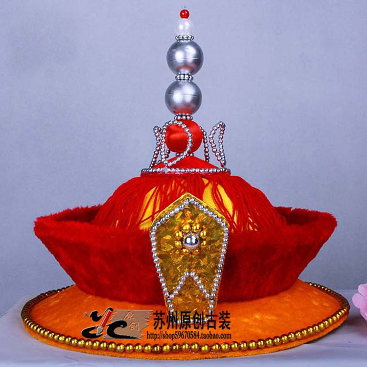 Emperor's Hat Qing Dynasty Emperor Kangxi Qianlong Emperor's Head of the Imperial Majesty's Queen Stage Performance of Men's Hat