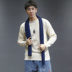 Macheda mùa thu và mùa đông rắn màu áo len cổ tròn nam Nhật Bản retro dài tay áo thun xoắn áo len mỏng bộ thể thao nam mùa đông Hàng dệt kim