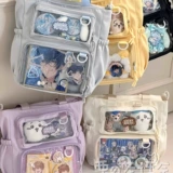 Японская брендовая сумка на одно плечо, вместительная и большая сумка через плечо, для средней школы