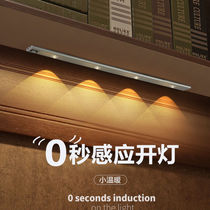Smart cabinet light strip led human body sensor light wall cabinet lamp usb charging hand sweep non-perforated night light
