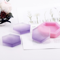 Love Soap Workshop Hexagon Handmade Soap Silicone Mold Standard DIY soap silicone rubber molds are well removed