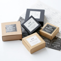 Love Soap Square Handmade Soap Square Box Label Sticker 15 PCs