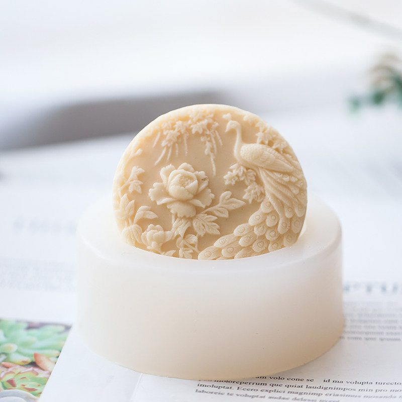 Love square bird flower language handmade silicone mold DIY incense silicone mold out of about 130g