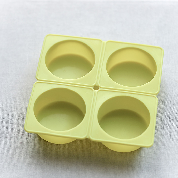 Love soap square four-link tearable round silicone handmade soap mold soap silicone mold single hole soap 125g