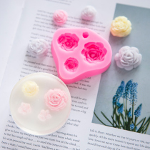 Love Soap Shop Four Lianhuakai Mould Handmade DIY Soap Silicone Mould Chocolate Silicone Mould Out of Soap About 6g