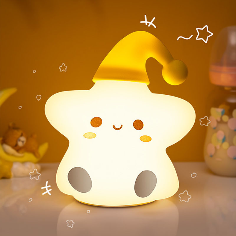 Little Star Silicone Night Light Charging Bedroom Bedside Sleep Baby Feeding Eye Protection Pat Pat Birthday Christmas Gift