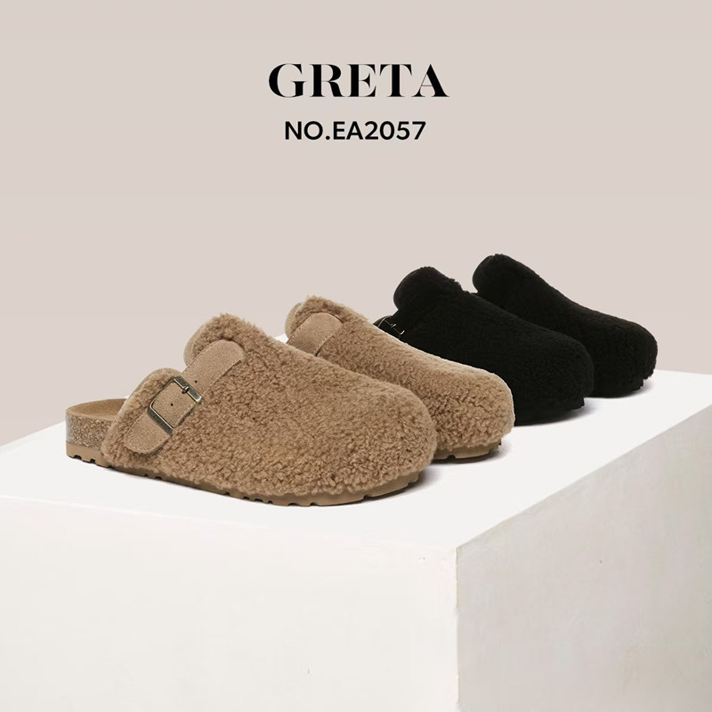 Australia's Everau New Autumn and Winter Teddy Bear Half-Toe Slippers, Home Shoes, Comfortable and Fashionable Ea2057 Australia's Everau New Autumn and Winter Teddy Bear Half-Toe Slippers, Home Shoes, Comfortable and Fashionable Ea2057