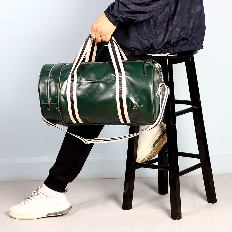 Gym bag men's dry and wet separation sports messenger luggage backpack room swimming small cylinder bucket bag net red female travel bag