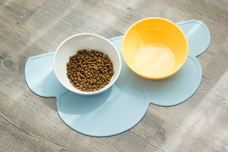 Sugar ball chị dễ thương đám mây placemat pet dog cat chống trượt mat Không thấm nước dễ dàng để làm sạch con chó bát thức ăn bát mat - Cat / Dog hàng ngày Neccessities 	bát ăn cho chó to