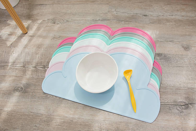 Sugar ball chị dễ thương đám mây placemat pet dog cat chống trượt mat Không thấm nước dễ dàng để làm sạch con chó bát thức ăn bát mat - Cat / Dog hàng ngày Neccessities 	bát ăn cho chó to