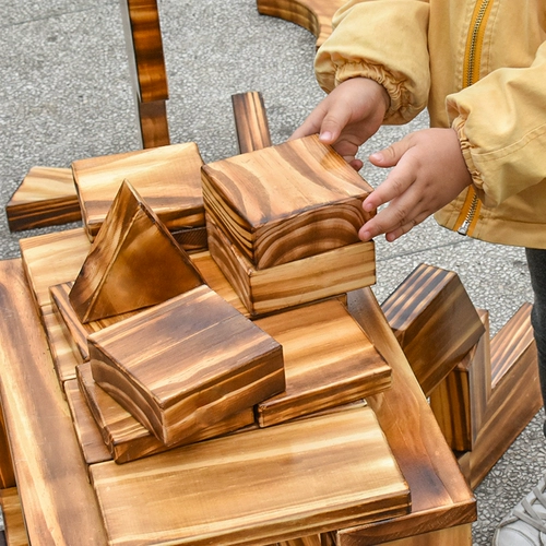 Дорожный конструктор для детского сада, деревянная игрушка из натурального дерева