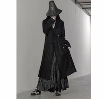 Dark Black Ensemble Mountain Bendazzle Small Crowdvanguard Design Yoji Extremely Brief Luge Mottled Wool Coat Jacket