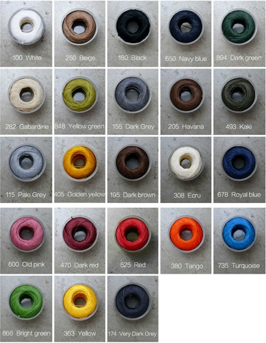 Французский фил au chinois восковой белье (50 метров) Круглая коробка n ° 40 Полная система 23 Цвет