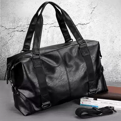Men's bag short-distance travel bag business shoulder crossbody Hand bag large capacity leather travel luggage gym bag