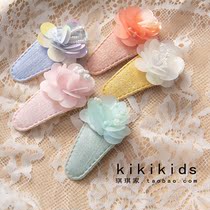 Korean childrens hair ornaments sequins hair card hand-made flower beads beads headdress girl clip small fairy bangs BB clip