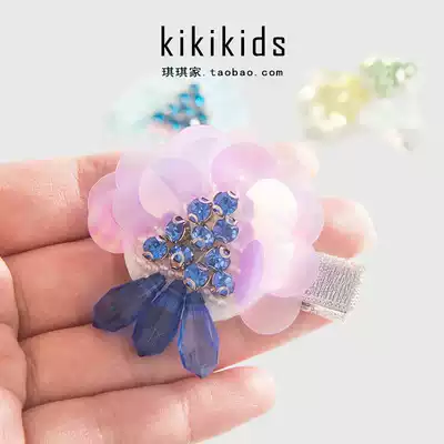 Girls ' hairpin ornaments Ambilight hand-made seaside vacation super fairy clip side hairpin net red female baby headdress