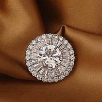 24mm red high-grade rhinestone buttons mink coat jacket skirt blouse zircon buttons Crystal fu zhuang kou