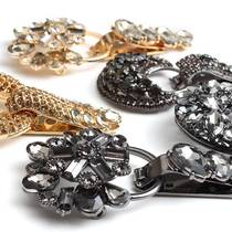 High-end button duckbill luxury rhinestone pair Button mink fur coat fur coat women buckle decorative button