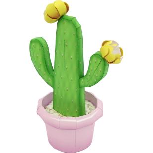 Cactus fan xương rồng giấy thủ công DIY phong cảnh máy tính để bàn mô hình trang trí máy tính để bàn - Mô hình giấy mô hình giấy 3d	