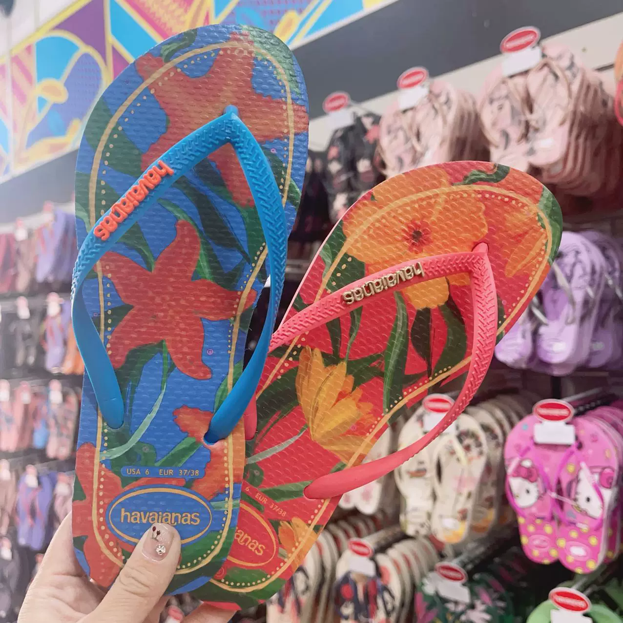 25 пар новых сабо Havaianas Havana slim floral резиновые невпитывающие нескользящие шлепанцы повседневные плоские пляжные сланцы