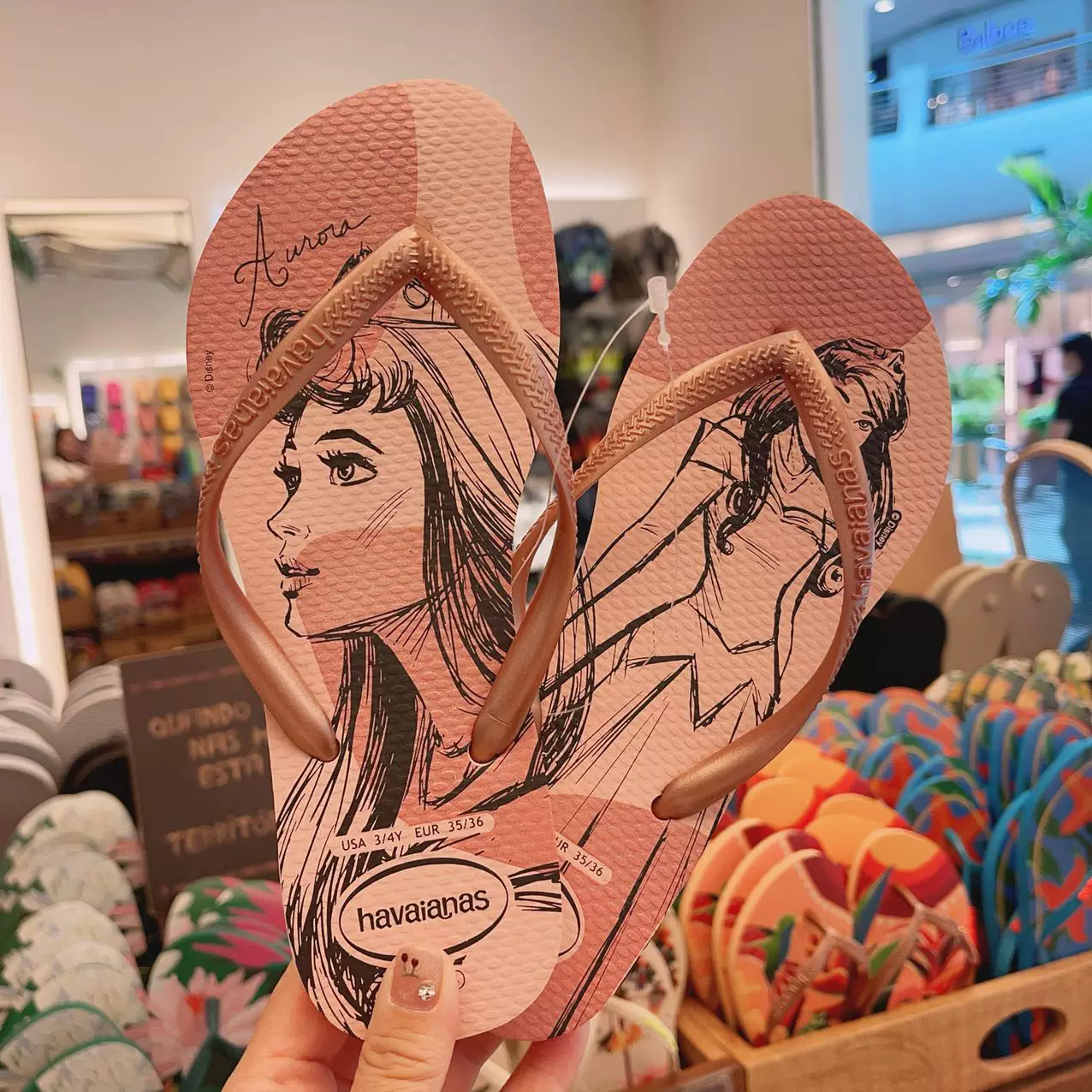 [Новая коллекция Havaianas Havana Slim женские шлепки с цветочным принтом противоскользящие резиновые балетки]