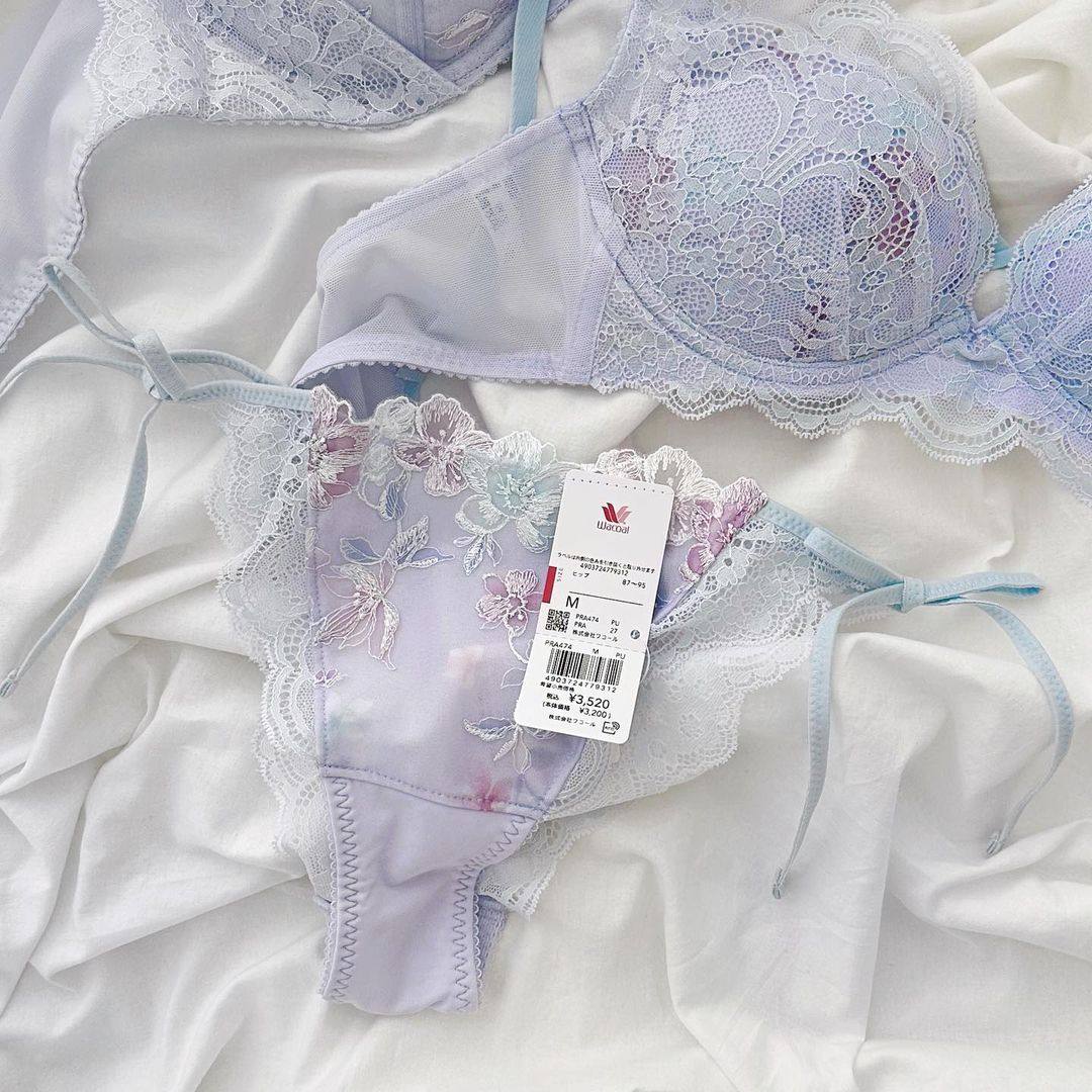 Japanese Wacoal Huather Classic Lace Butterfly Knot Lace Tinged Pants Briefs 012-Taobao