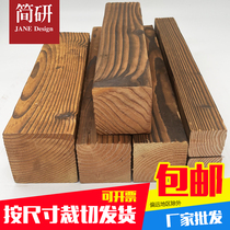 Anticorrosive carbonized wood square columns outdoor garden grape trellis columns pavilion wood piles anticorrosive wood corridor columns columns