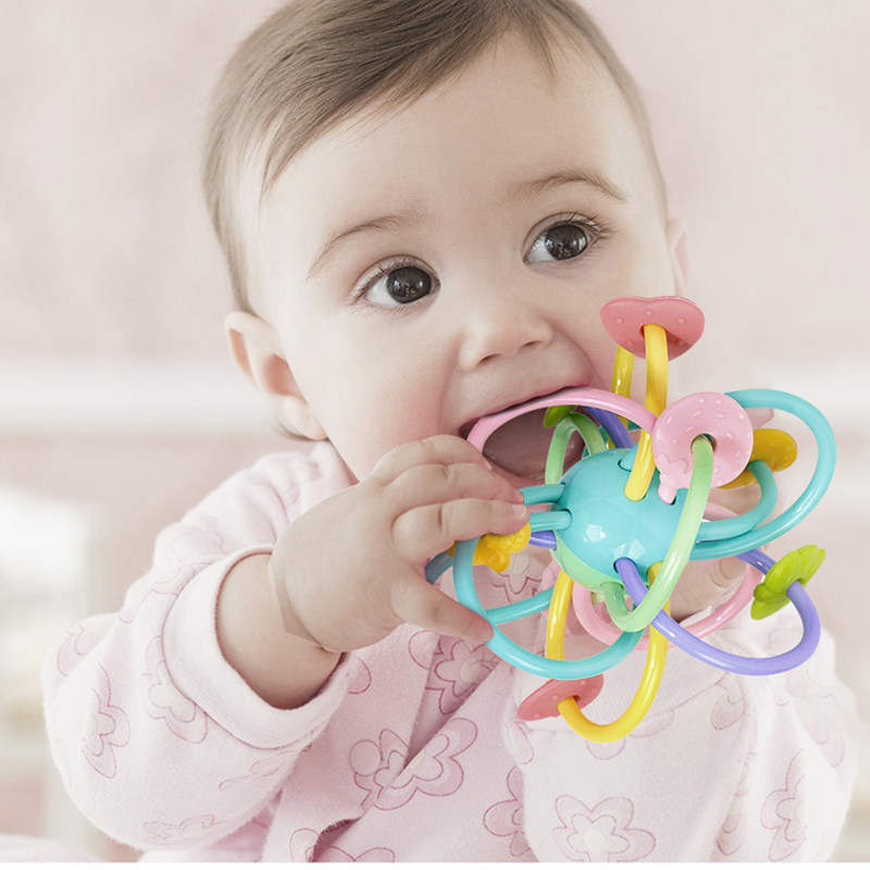 Guyu Manhattan Ball Fixer Baby Toys 6-12 Months Hand Grab Ball Six Puzzle Boiled Baby Soft Rubber Balls