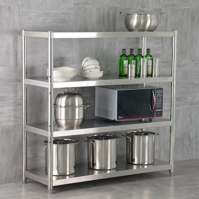 Stainless steel shelf kitchen rack four-layer floor-standing multi-layer oven microwave oven rack stainless steel storage 4-layer