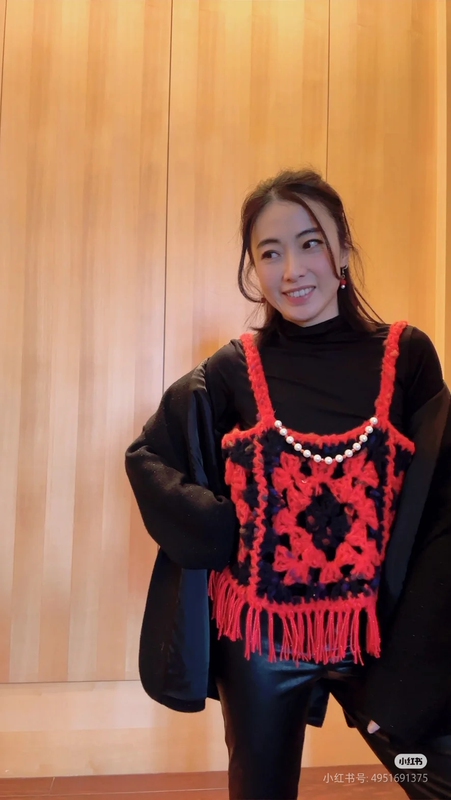 Gubi's Same Style Hand-Crocheted Sling, Feminine Outer Vest Top, Niche Design