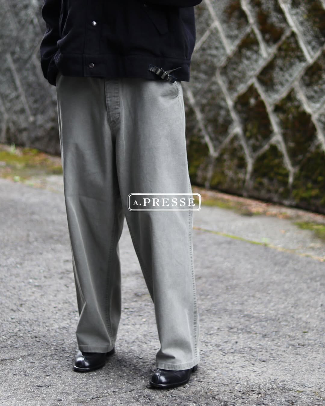 代購A.PRESSE Vintage Cinch Buckle Euro Work Pants歐式休閒褲-淘寶 