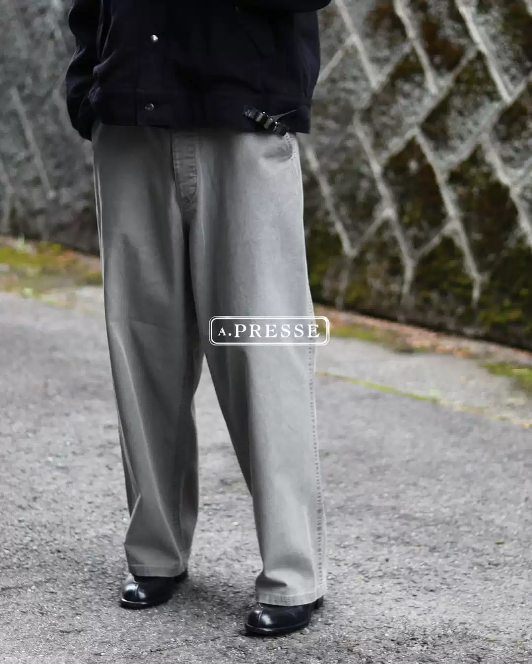 代购A.PRESSE Vintage Cinch Buckle Euro Work Pants欧式休闲裤