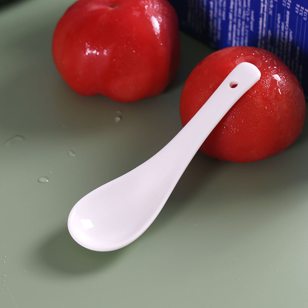 Jingdezhen ceramic white household small spoon, sweet milk tea coffee spoon, long - handled spoon salt spoon ipads porcelain spoon