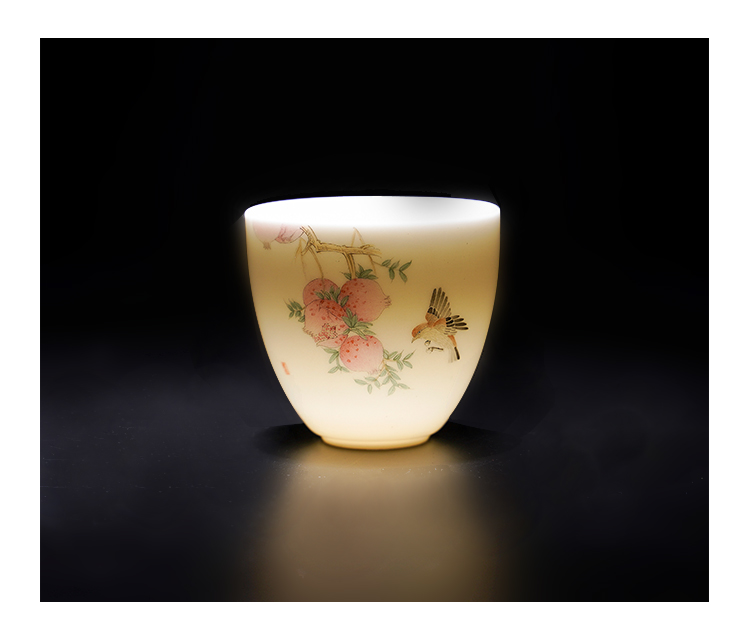 Jingdezhen ceramic keller sample tea cup suet jade white jade porcelain kung fu tea cups master CPU