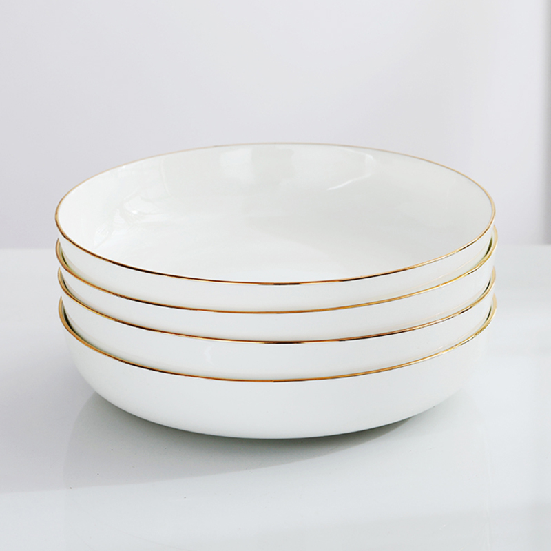 Jingdezhen ceramic creative household deep soup plate rice dish dish up phnom penh plate plate ipads porcelain dishes