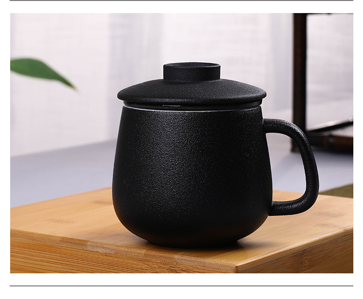 Jingdezhen ceramic filter cup with cover the make tea cup household contracted creative office keller cup tea cup