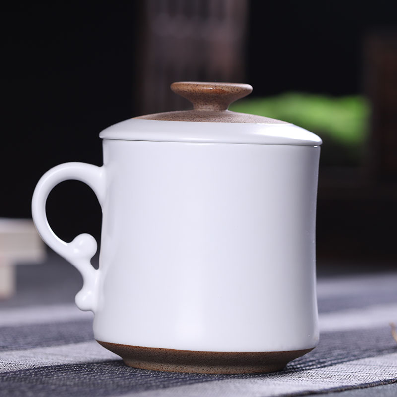 Jingdezhen ceramic cups with cover household hand - made filter glass tea cup office personal cup tea custom