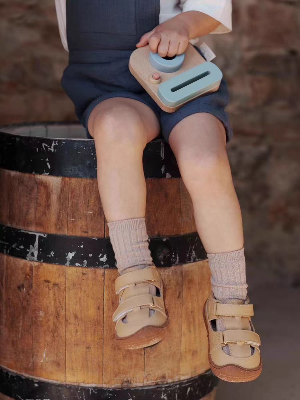 Woollykids Lamb Wolly Australian Genuine Leather Boys and Girls Baotou Toddler Shoes Non-Slip Velcro Poppy