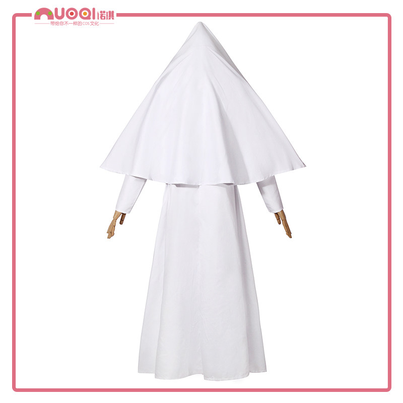 THE NUN ghost NUN cos costume Halloween costume treacherous NUN priest robe white cosplay NUN costume