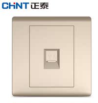  Zhengtai Electric NEW7D champagne gold series telephone socket 86 type one four-core telephone socket