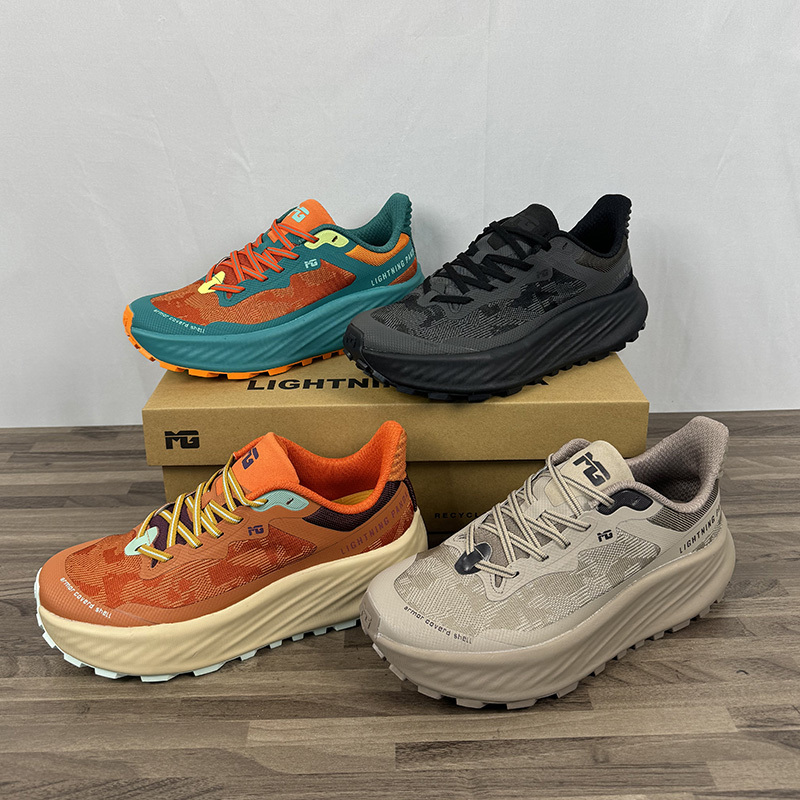 Exported to North America, Men's and Women's Wide-Last Casual Sports Shoes, Thick-Soled Shock-Absorbing Running Shoes, Breathable, Non-Slip, Wear-Resistant Trail Running Shoes