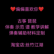 I just like you Guzheng Pipa D key G key switch popular performance teaching accompaniment score musical instrument customization