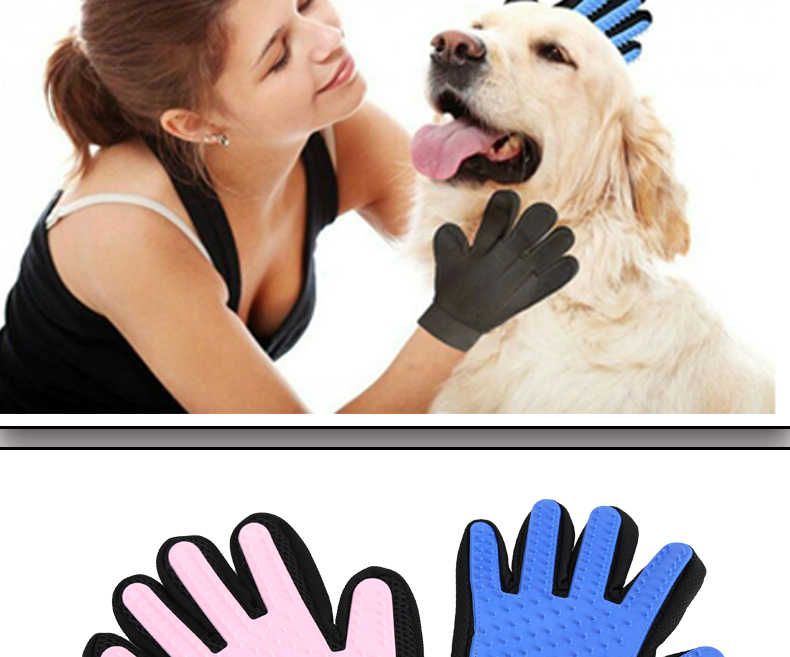 Mát xa cho chó chải chuốt pet găng tay mèo cưng mèo tắm cọ bông lông vàng tắm tạo tác cho chó - Cat / Dog Beauty & Cleaning Supplies lược furminator