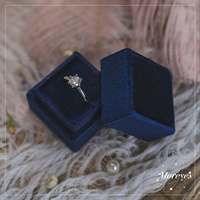 Темно -синий четырехсторонний корейский бархат с одним рядом